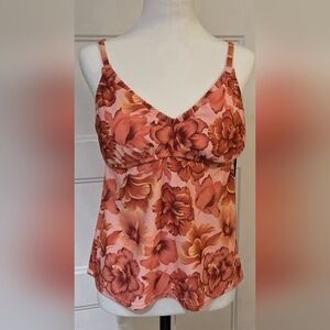 Floral Pink Tankini Top